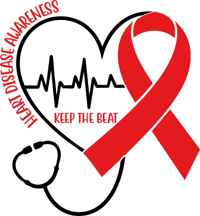 Heart Disease Awareness DTF Transfer