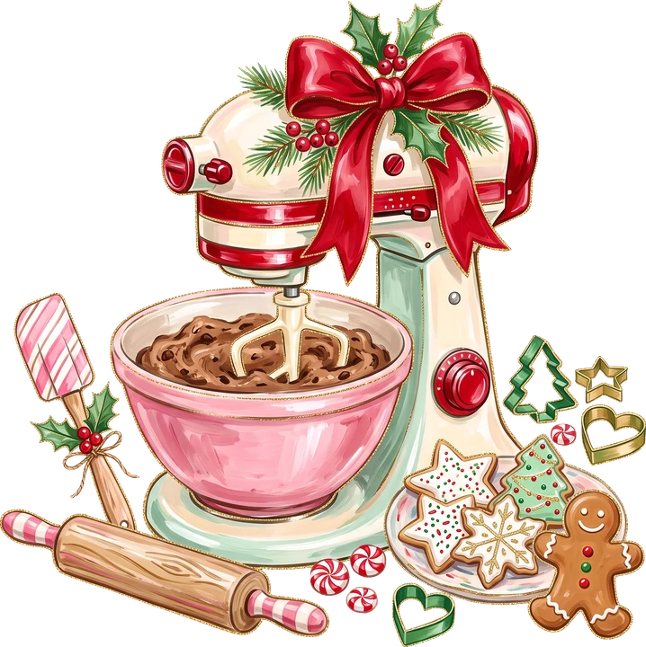 Holiday Baking with Stand Mixer DTF Transfer