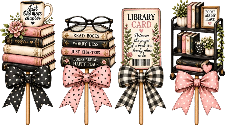 Book Lover's Library DTF Transfer
