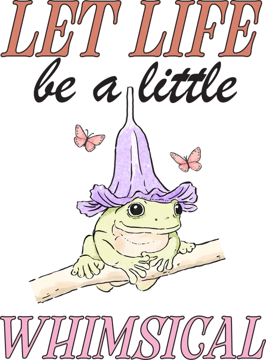 Frog in Flower Hat DTF Transfer