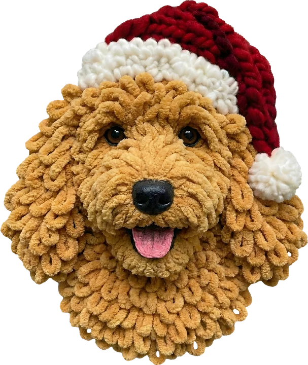 Dog in Santa Hat DTF Transfer
