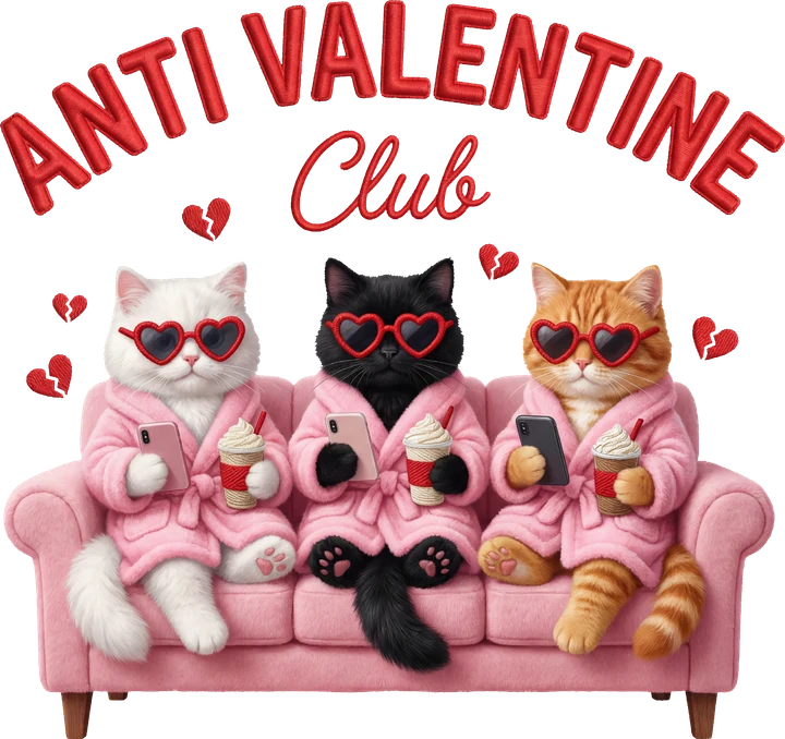 Anti Valentine Club DTF Transfer