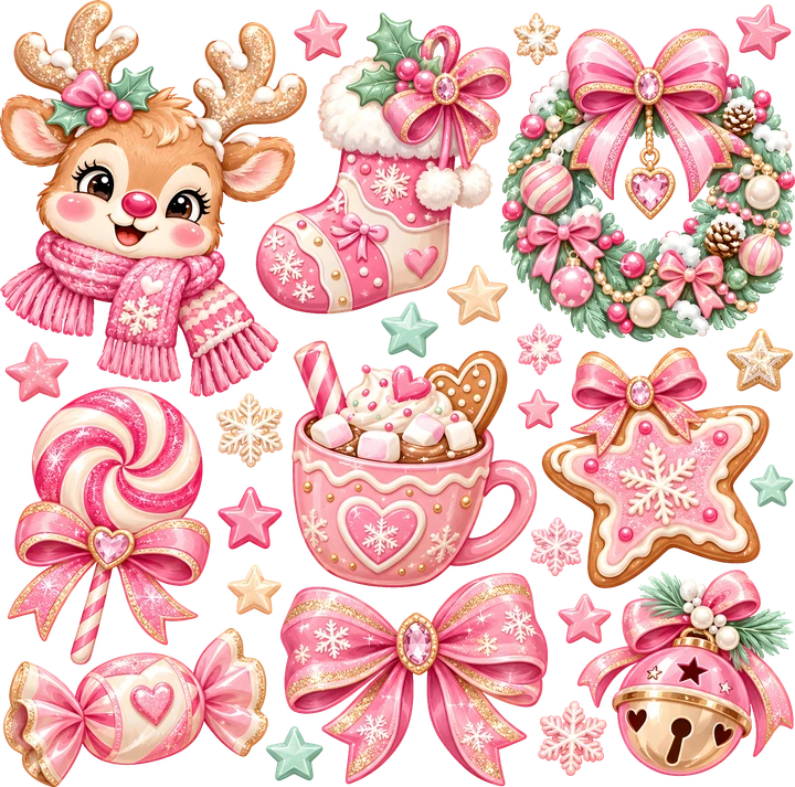 Pink Winter Wonderland DTF Transfer
