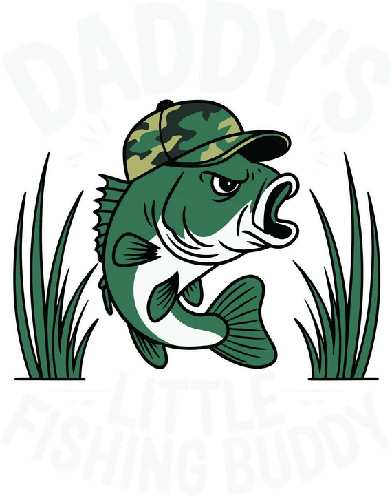 Daddy's Little Fishing Buddy DTF Transfer