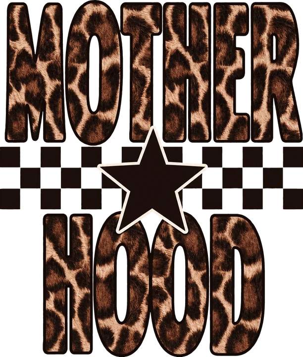 Motherhood Leopard Star DTF Transfer