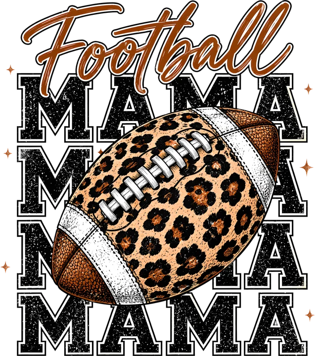 Football Mama Leopard DTF Transfer