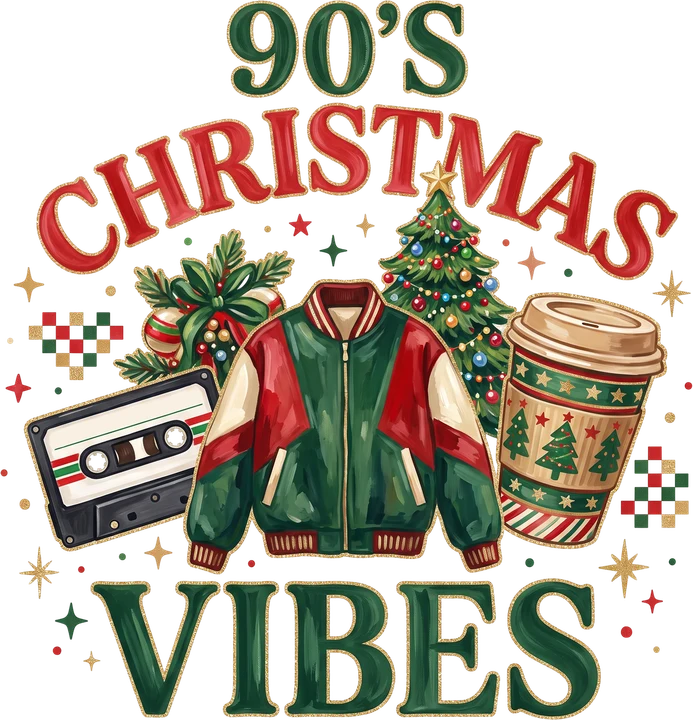 90's Christmas Vibes DTF Transfer
