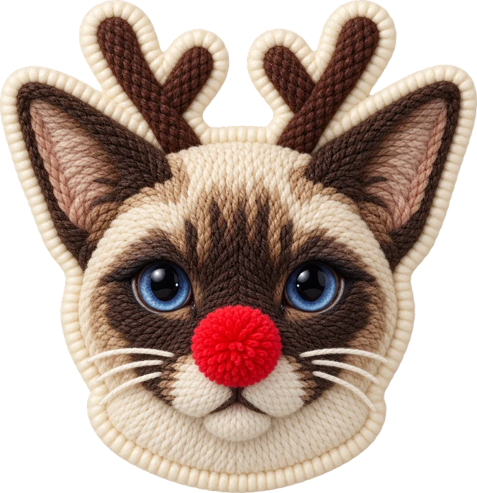 Reindeer Cat Face DTF Transfer