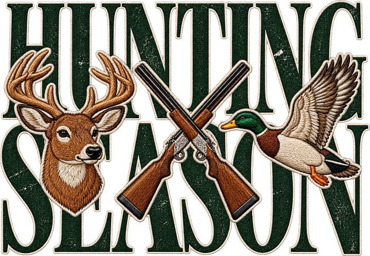 Hunting Season Deer and bird DTF Transfer