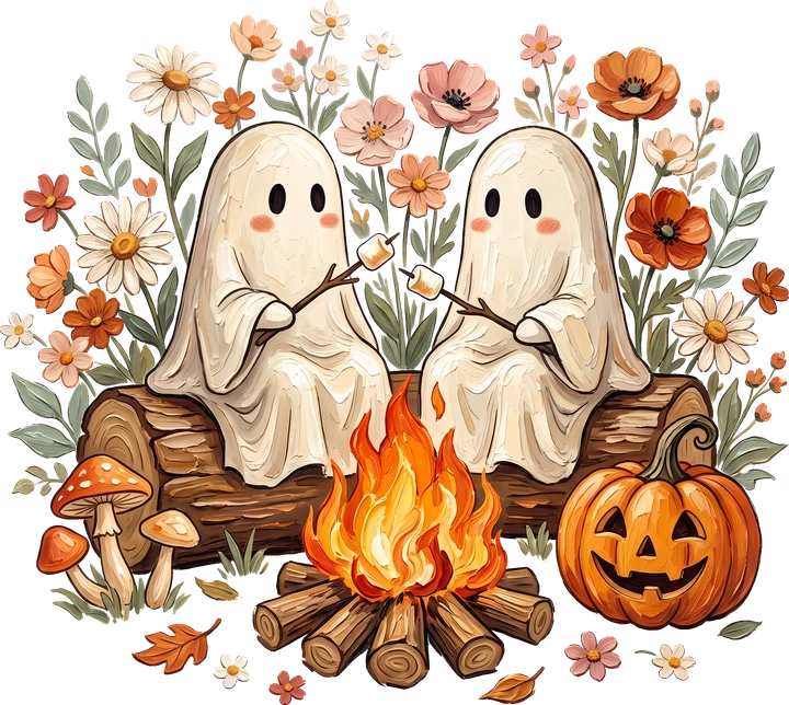 Cute Ghosts by Campfire DTF Transfer