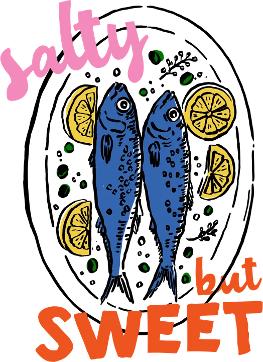 Salty But Sweet Fish DTF Transfer