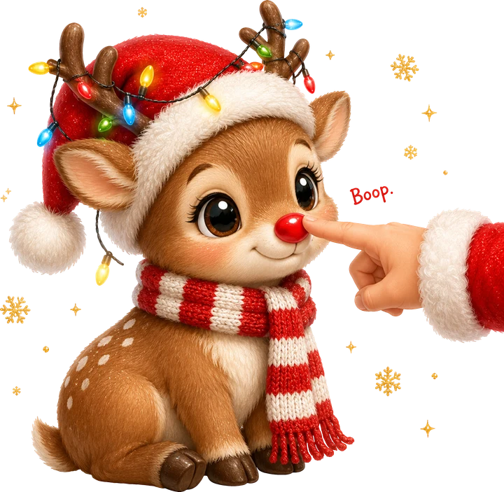 Reindeer with Lights DTF Transfer