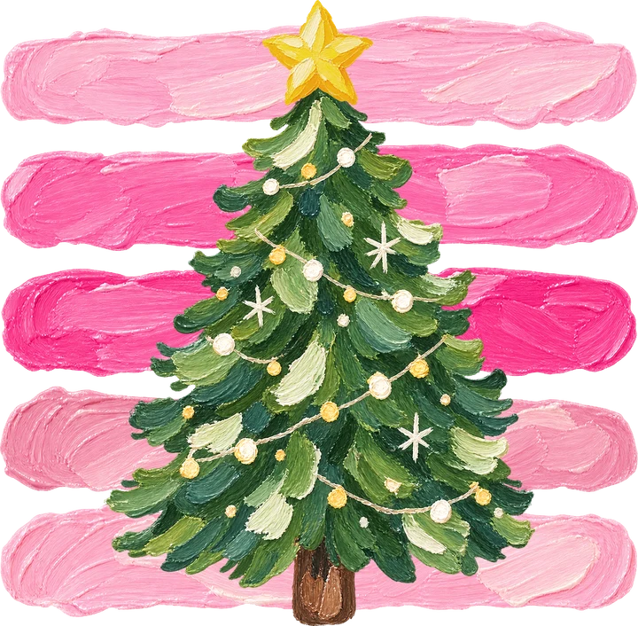 Christmas Tree with Star DTF Transfer