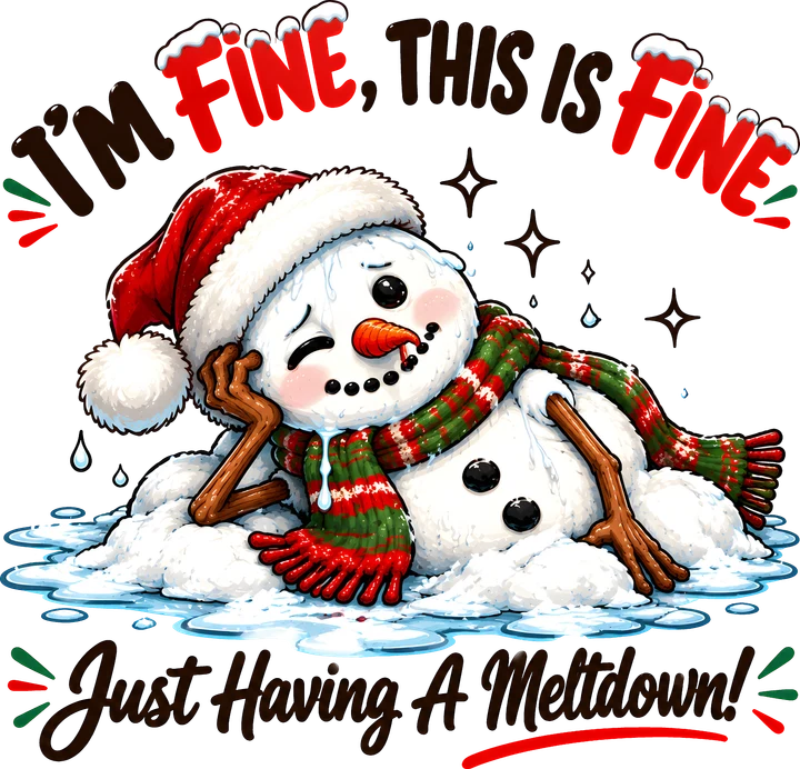 Snowman Meltdown DTF Transfer