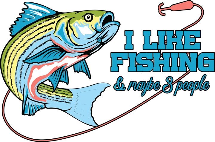 Fishing Hooked Fish DTF Transfer