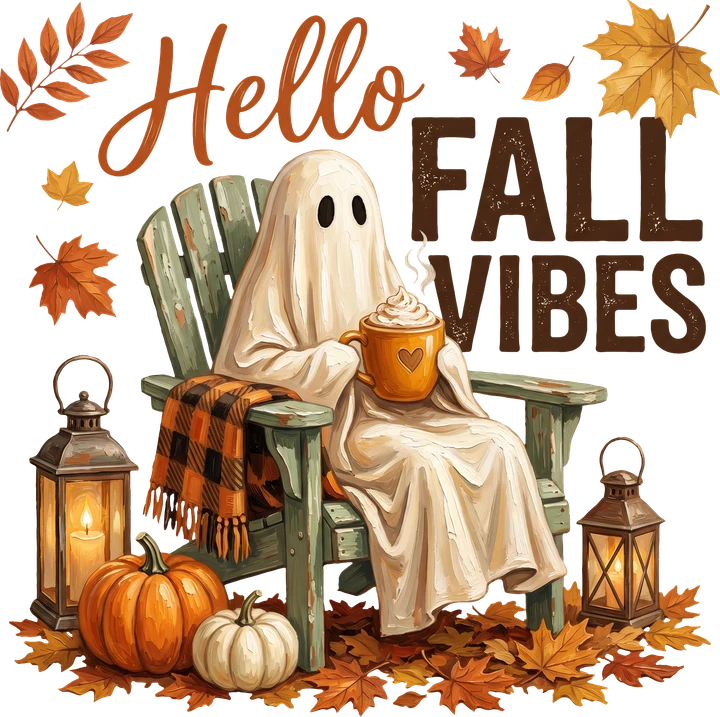 Ghost in Adirondack Chair DTF Transfer