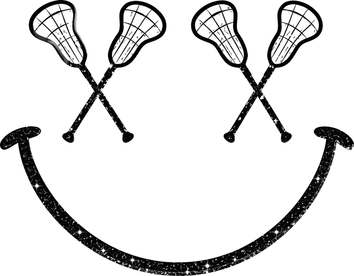 Lacrosse Sticks and Sparkle Arc DTF Transfer