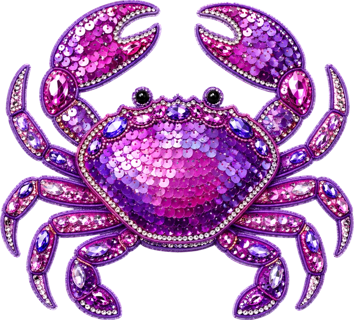Sparkly Crab DTF Transfer