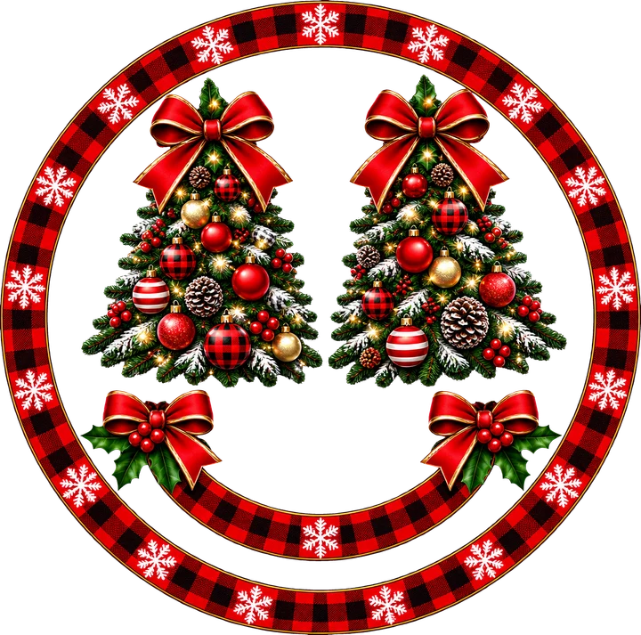 Festive Christmas Trees DTF Transfer