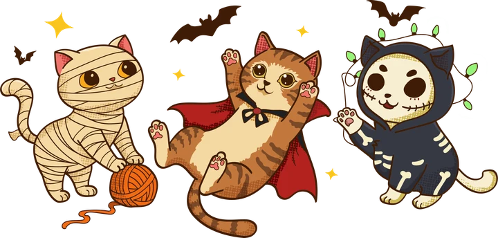 Cute Halloween Cats DTF Transfer