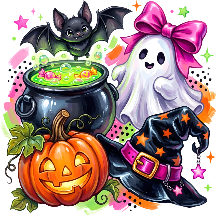Cute Halloween Characters DTF Transfer