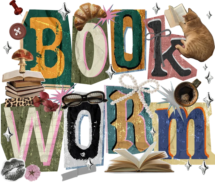 Bookworm Collage DTF Transfer