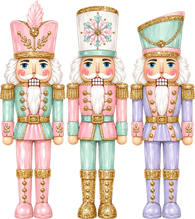 Three Nutcracker Soldiers DTF Transfer