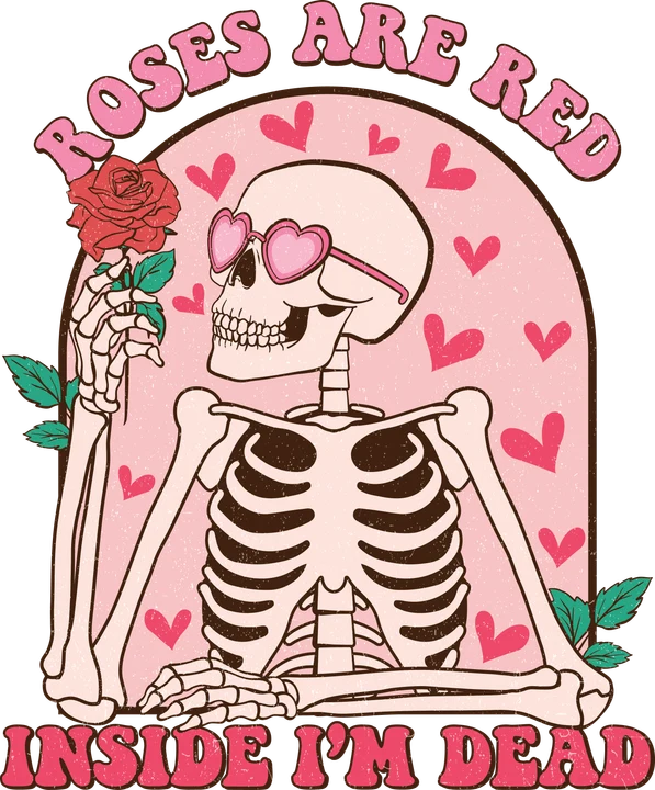 Skeletron Valentine DTF Transfer
