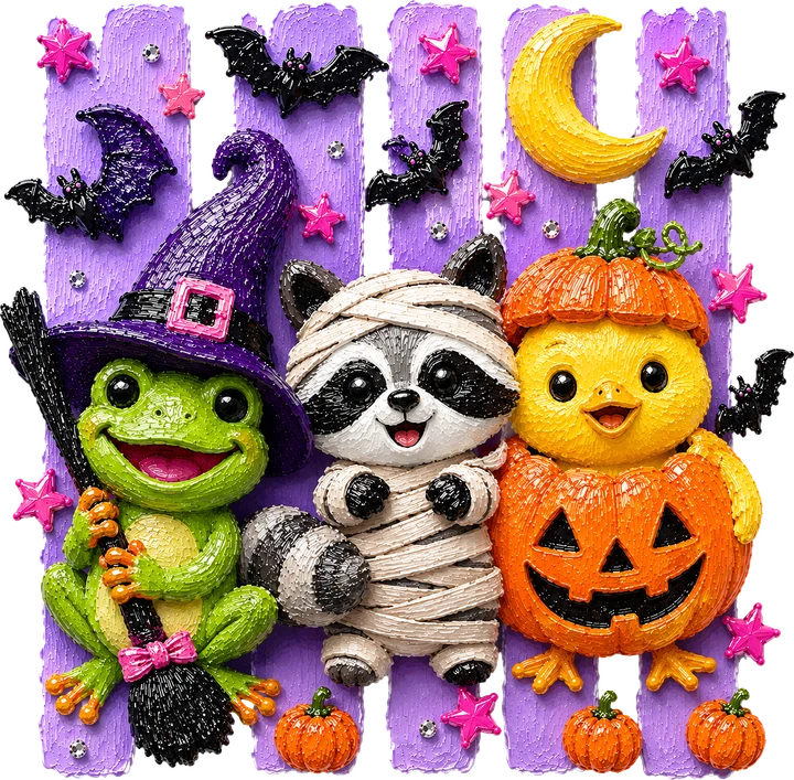 Cute Halloween Trio DTF Transfer
