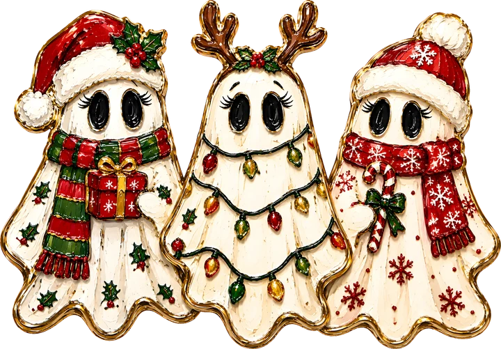 Ghostly Holiday Trio DTF Transfer