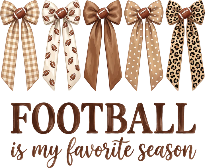 Football Bow Collection DTF Transfer