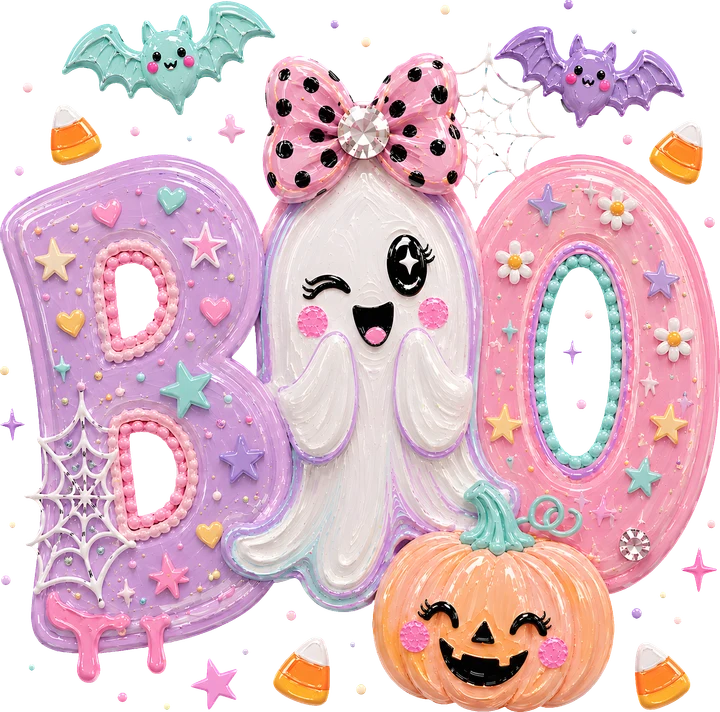 Cute Ghost Boo DTF Transfer