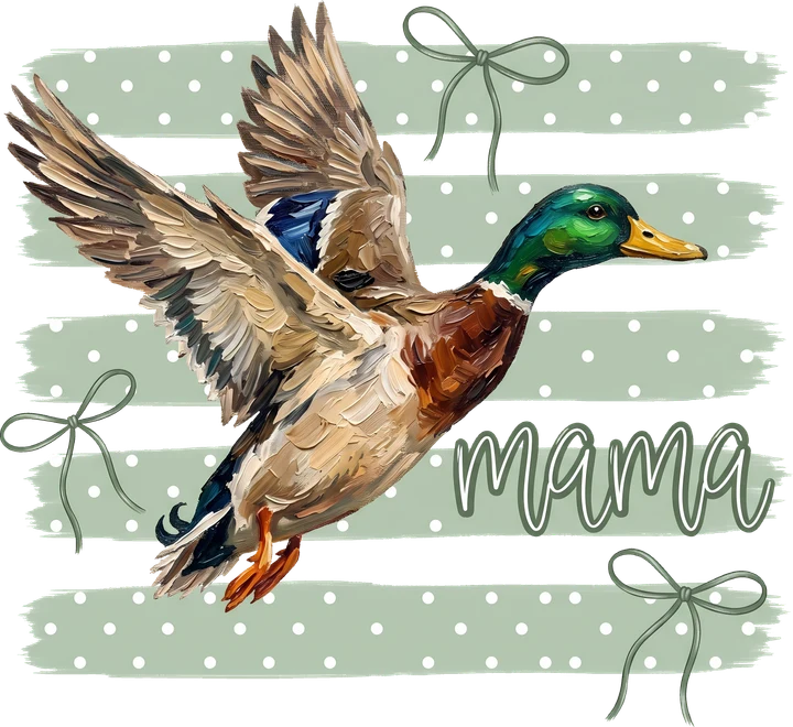 Mallard bird Flying DTF Transfer