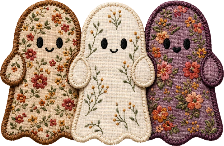 Floral Ghosts DTF Transfer