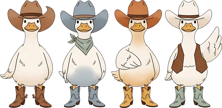 Cowboy birds DTF Transfer