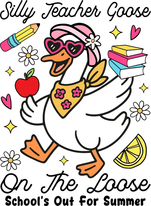 Silly Teacher bird DTF Transfer