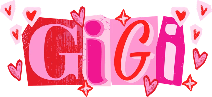 Gigi Heart and Star DTF Transfer