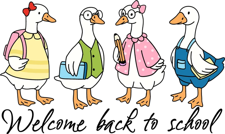 birds Back to School DTF Transfer