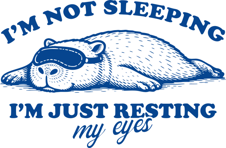 Bear Resting Eyes DTF Transfer