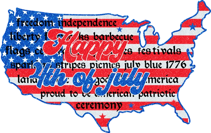 Happy 4th of July USA DTF Transfer