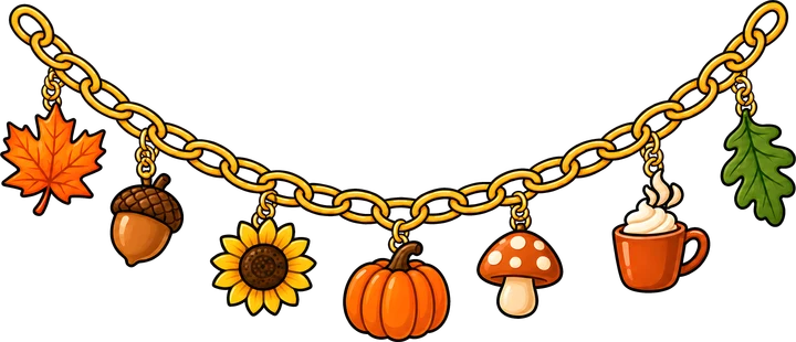 Autumn Charm Garland DTF Transfer
