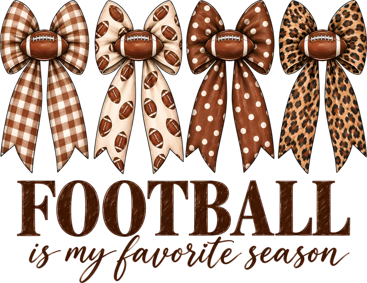 Football Bow Collection DTF Transfer