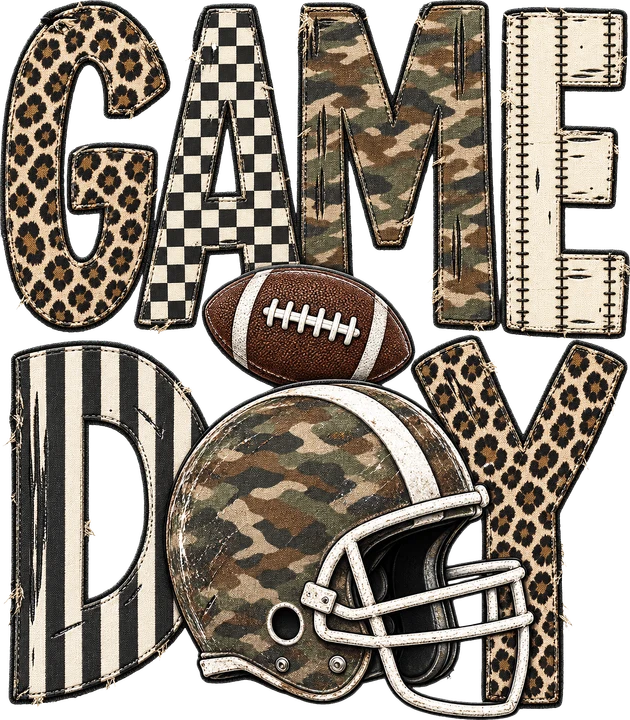 Game Day Football Helmet DTF Transfer