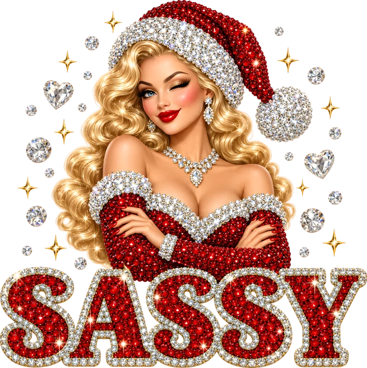 Sassy Santa Lady DTF Transfer