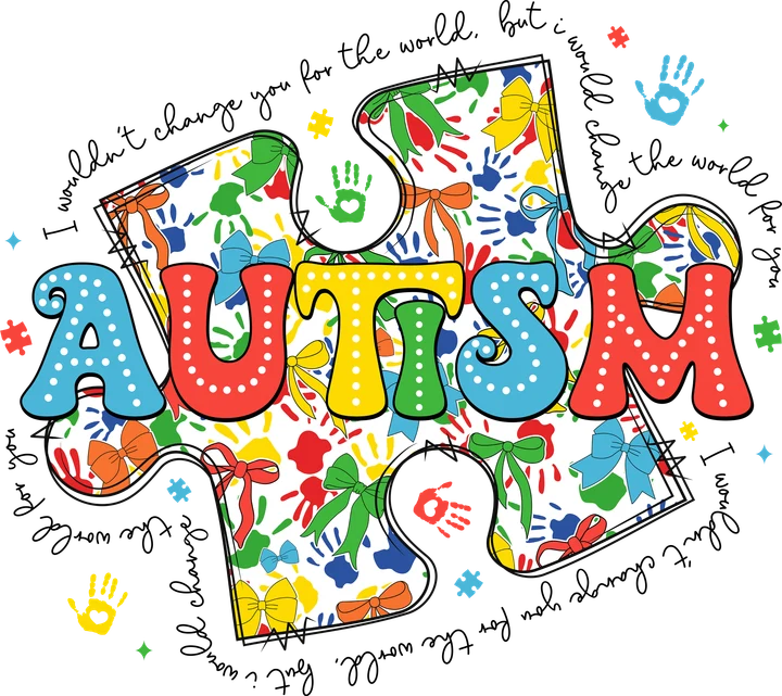 Autism Awareness Puzzle DTF Transfer