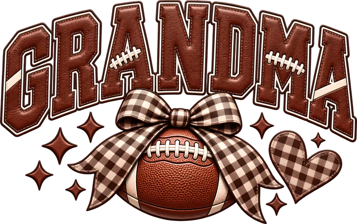 Grandma Football Bow DTF Transfer