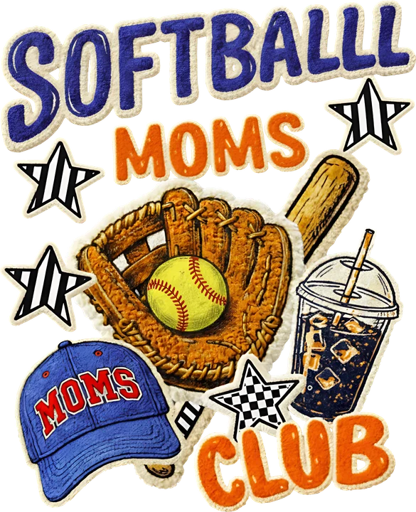 Softball Moms Club DTF Transfer