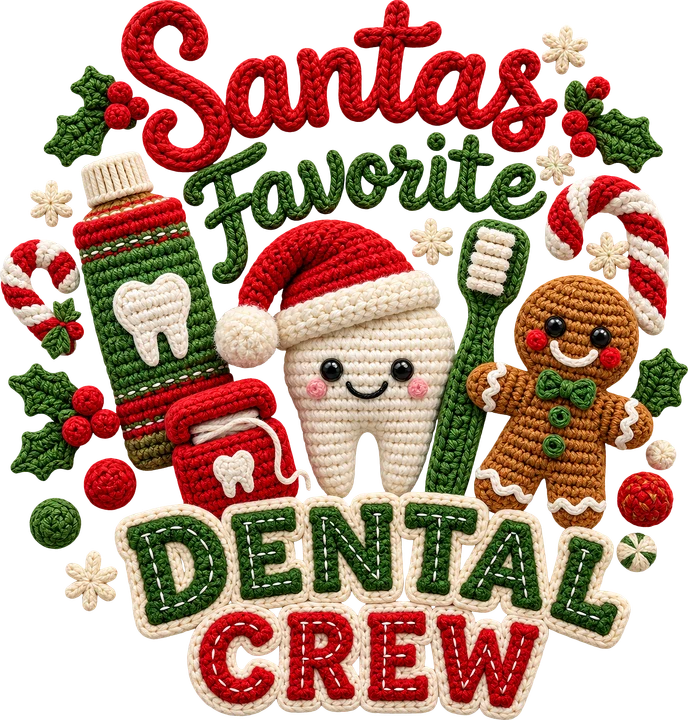 Santa’s Favorite Dental Crew DTF Transfer