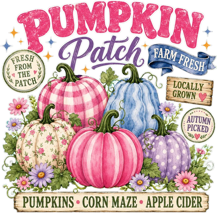 Cosecha de calabazas — Transfer DTF