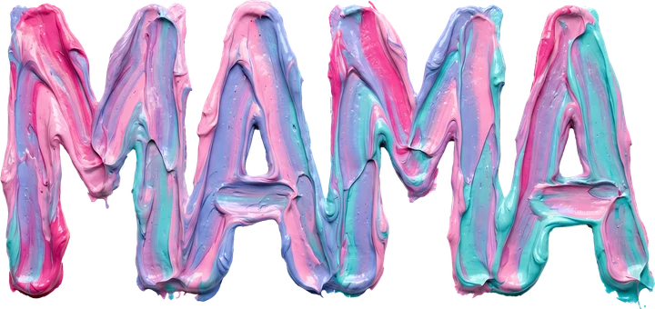 Mama in Glitter-Effect DTF Transfer